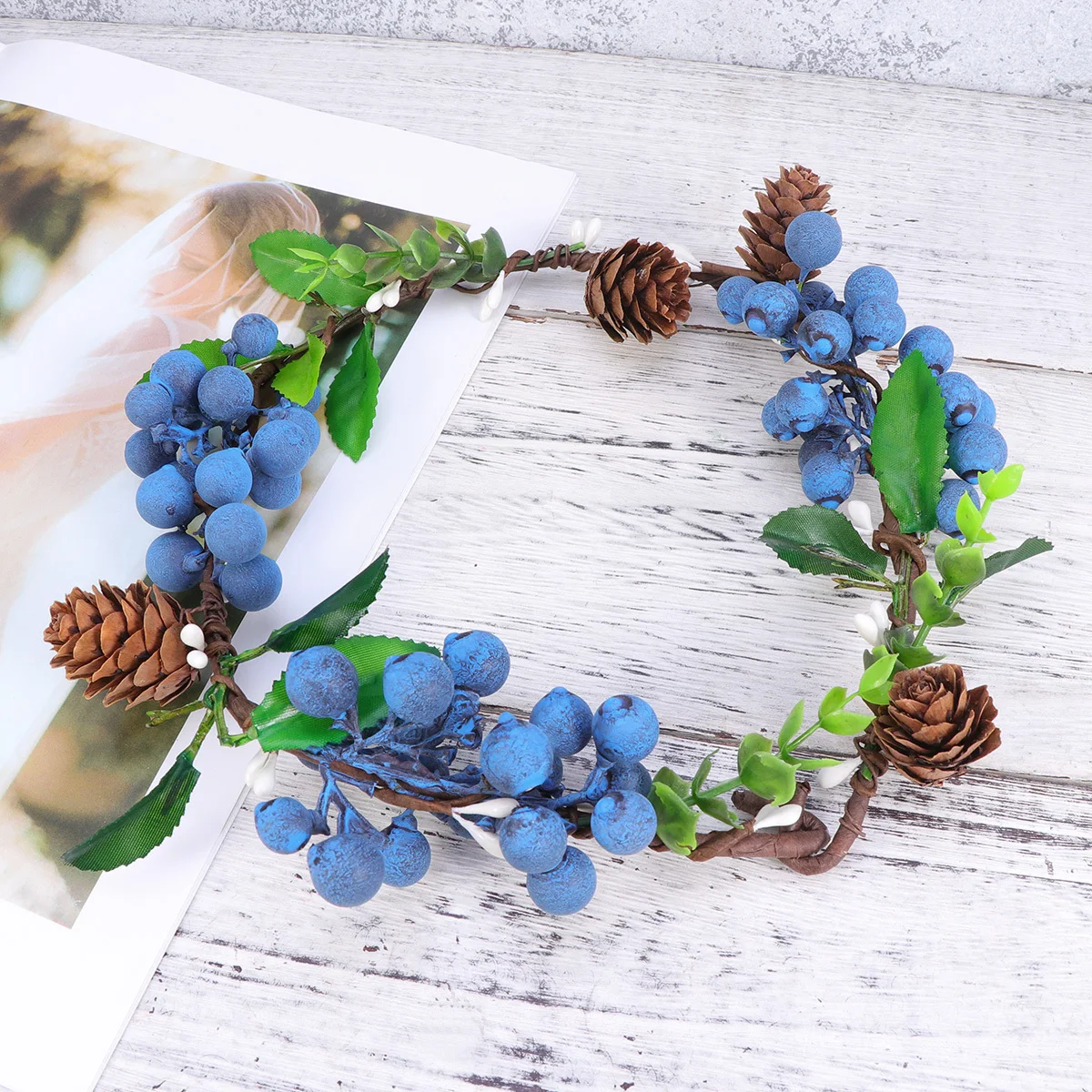 

Bridal Head Wreath Wedding Hair Accessories Artificial Berry Headpiece Headband