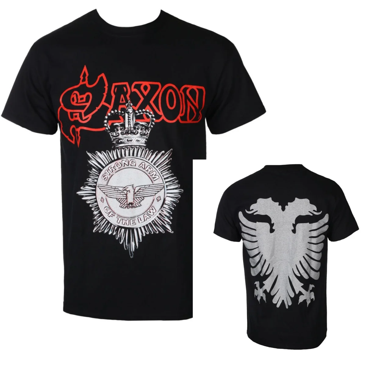 Fit Saxon Graphic Cotton T-shirt Unisex Summer Short Sleeve Fashion Brand Tee Luxury Casual Vintage Tees