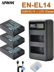 EN-EL14 1500MAH CAMERA BATTERY EN-EL14A FOR Nikon D3100 D3200 D3300 D3400 D3500 D5600 D5100 D5200 P7000 P7800 ENEL14 BATTERY