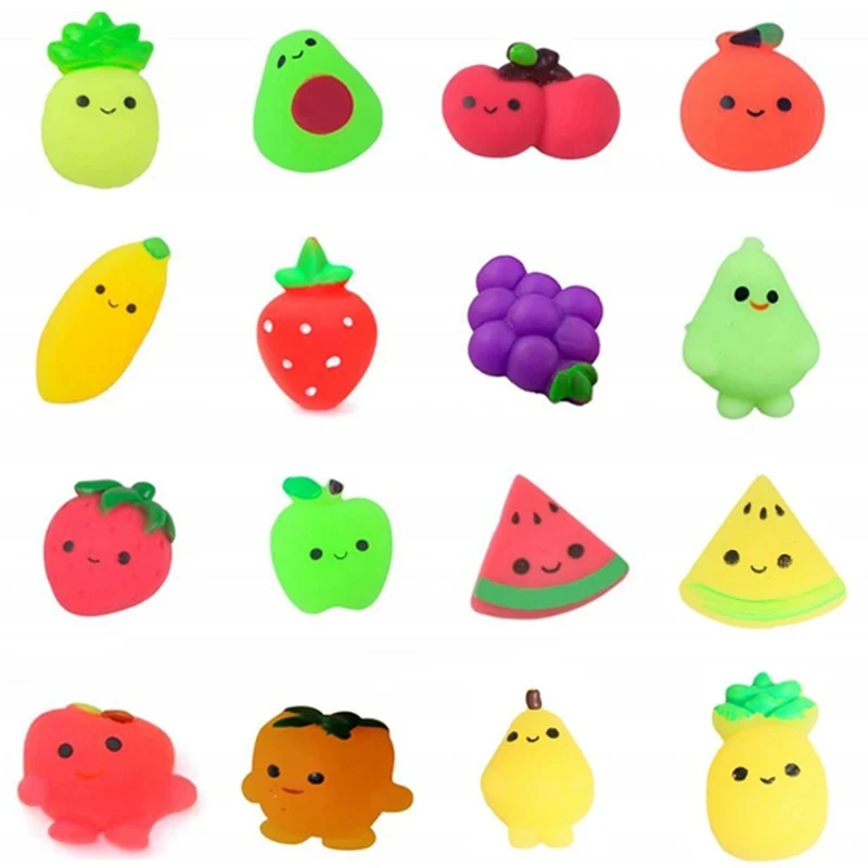 20-50PCS Kawaii Squishies Mochi Fruit Anima Squishy Toys For Kids Antistress Ball Squeeze Party Stress Relief Toys For Birthday