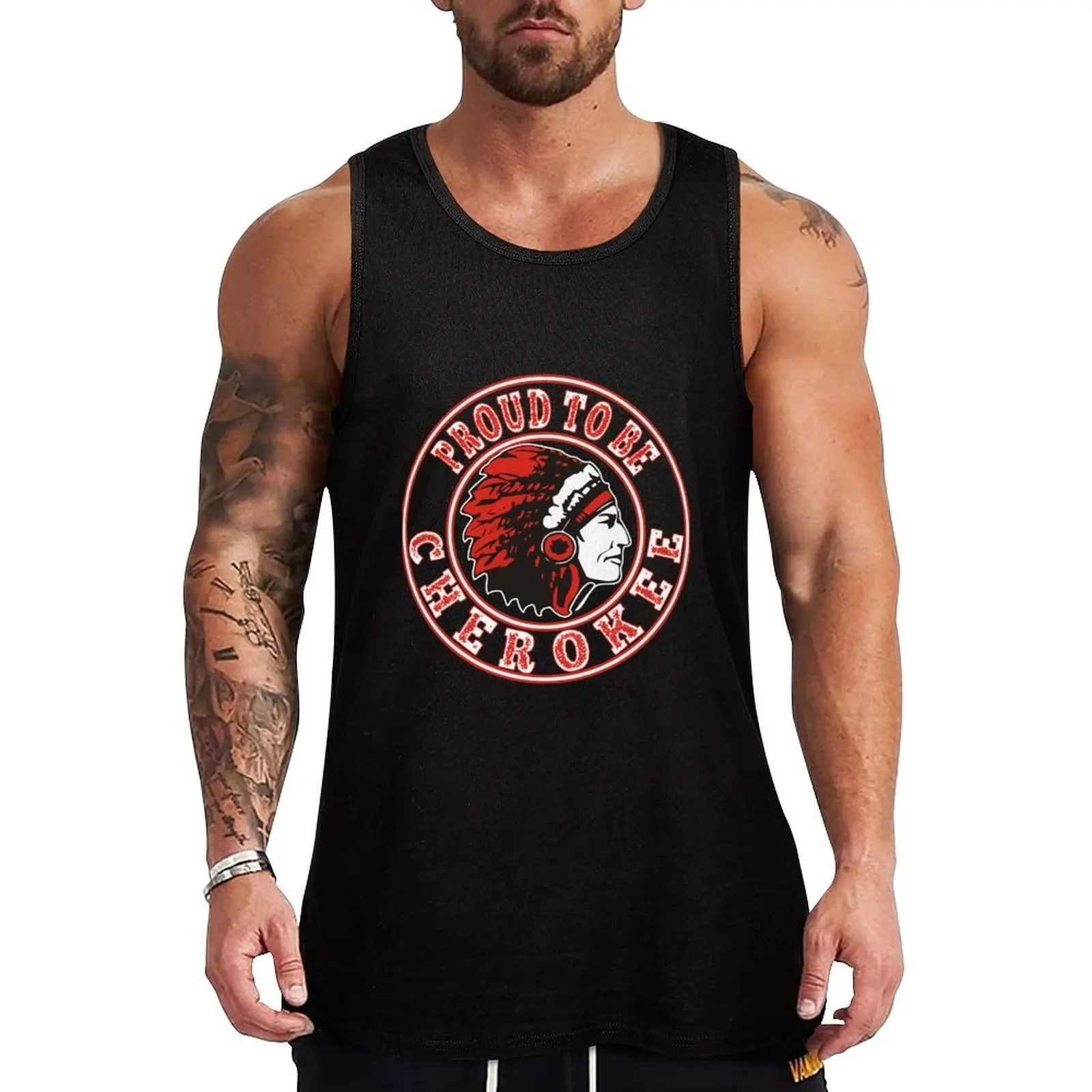 

proud to be cherokee Tank Top Men's gym t-shirts t-shirts for men summer clothes man 2025