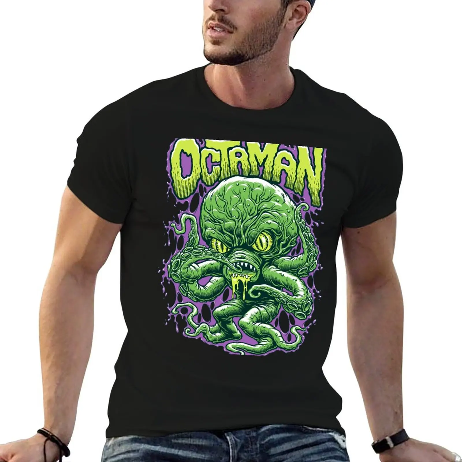 

OCTAMAN! T-Shirt t shirt man designer t shirt man plain t shirts cotton 100% T-shirt
