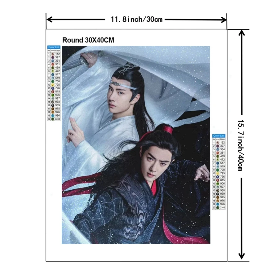 The Untamed Chen Qing Ling 5d Diamond Painting Art Chinese Tv Show Wei Wu Xian And Lan Zhan Diy Mosaic Cross Stitch Home Decor