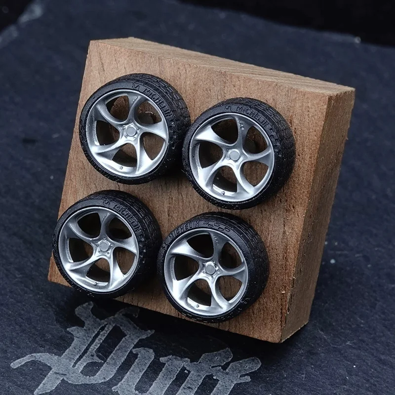 PuffStudio 1/64 Scale Wheel Hub HRE-522M_8.8mm Insertion Axle Hub Resin Model Wheel Modification Toy
