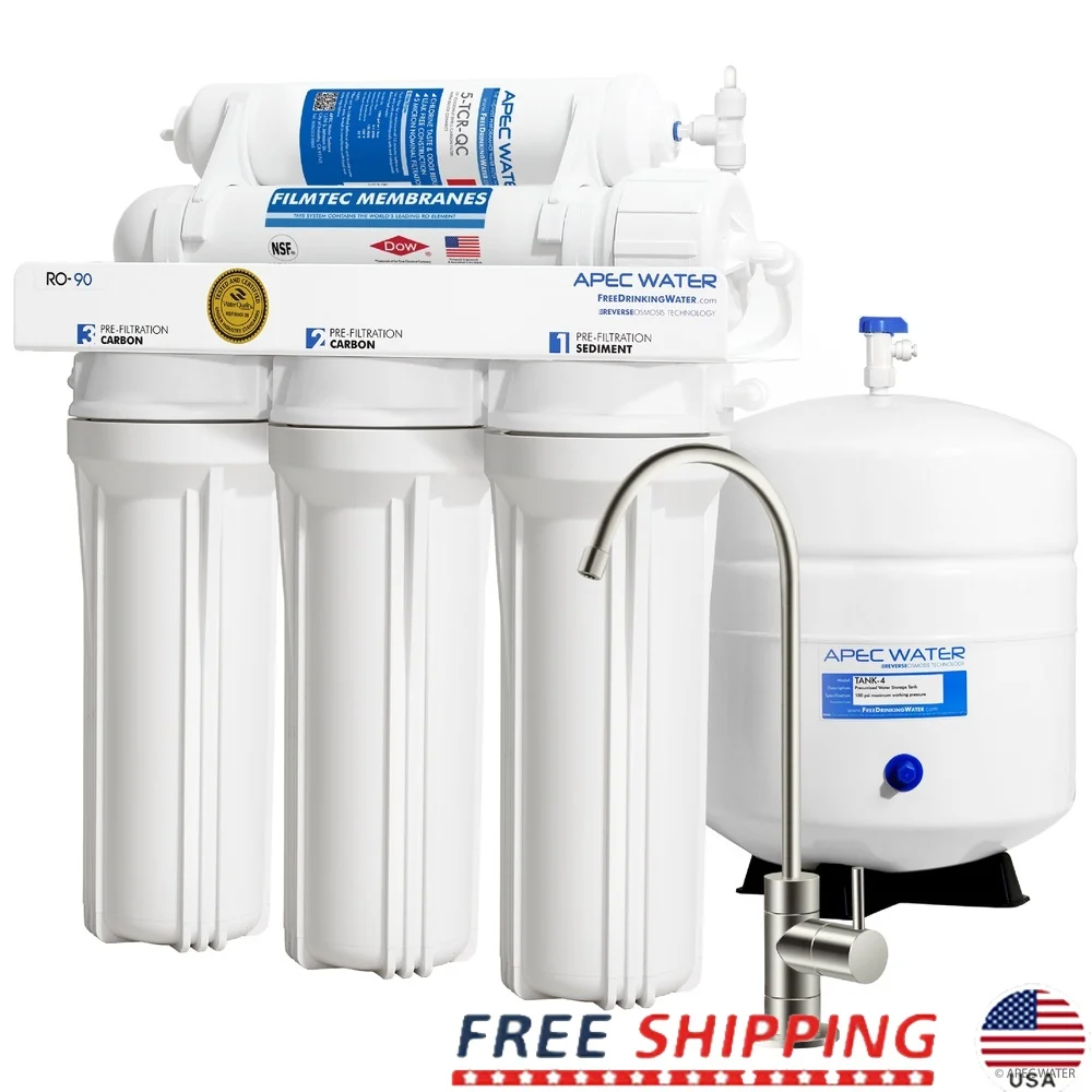 

Высокопроизводительная система фильтрации воды обратного осмоса 90 GPD, ультра безопасная очистка питьевой воды, удаляет 99% загрязнения на кухне