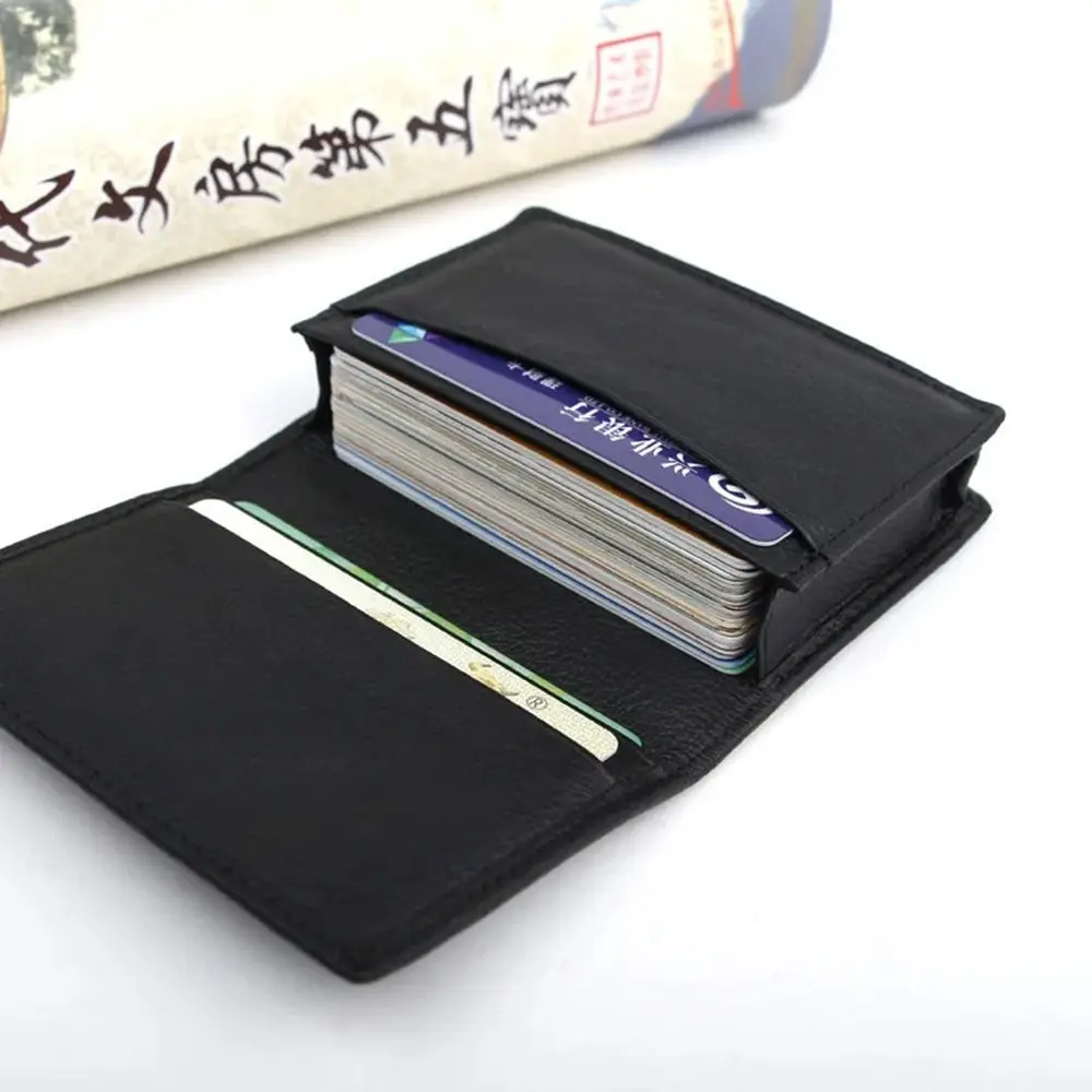 

New Multifunctional Card Sleeve Casual Business Card Cover Cowhide Name Card Holder Men's