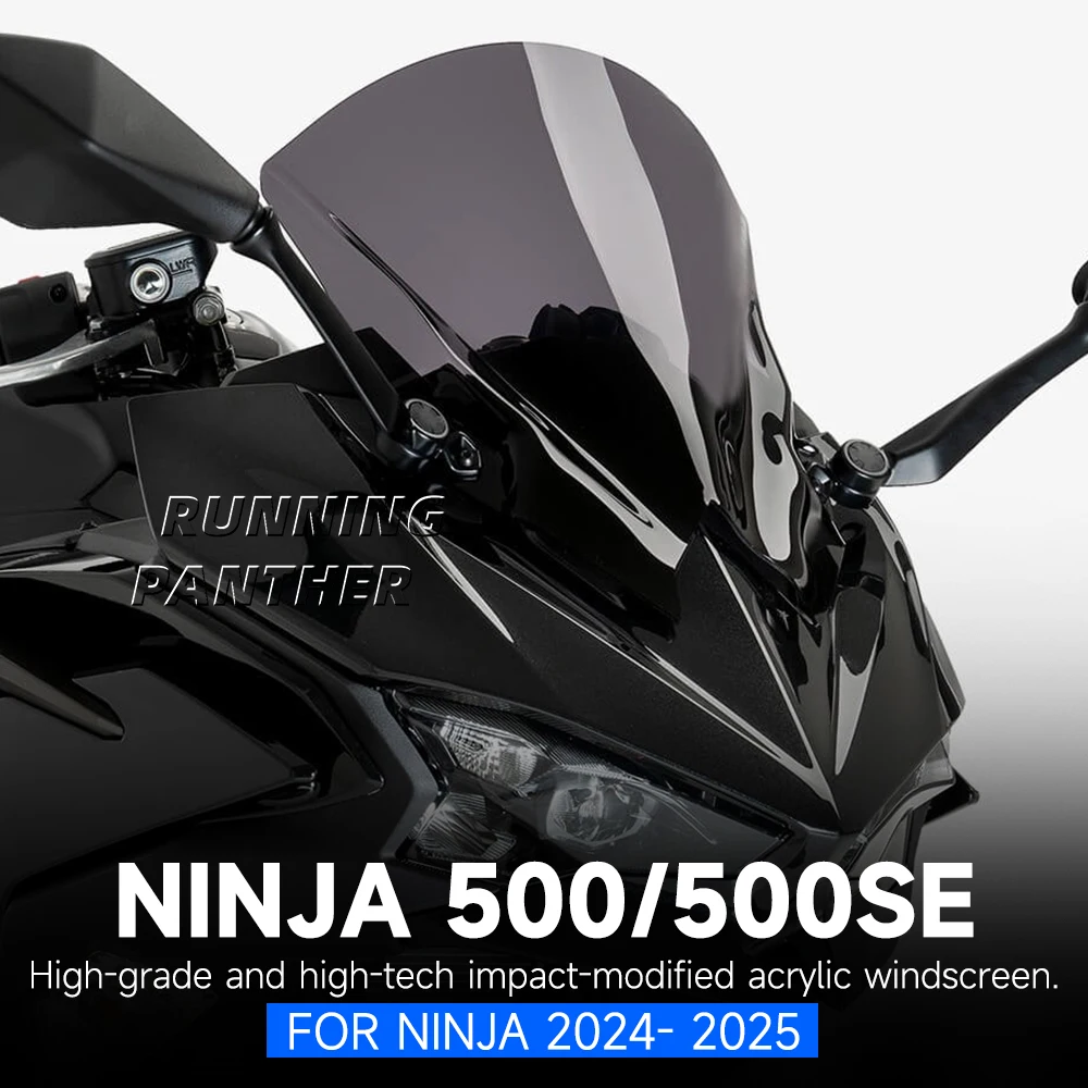 New Windscreen Windshield Wind Shield Screen Protector Motorcycle For Kawasaki Ninja 500 Ninja500 NINJA 500 SE 2024 2025