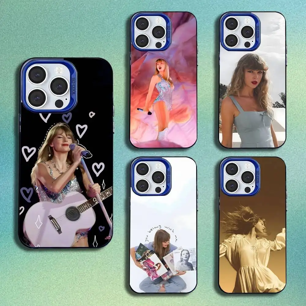 

T-TaylorS TTPD S-SwiftS Phone Case For iPhone 16,15,14,13,12,11,Mini,Pro,SE,MAX Blue Matte Silicone Cover