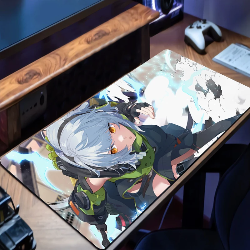 PopMouse Pad Besar Zenless Zone Nol Anby Demara E-sports Game Player Mouse Pad Keyboard Pad Non-slip Mat PC HD Game Mousepad