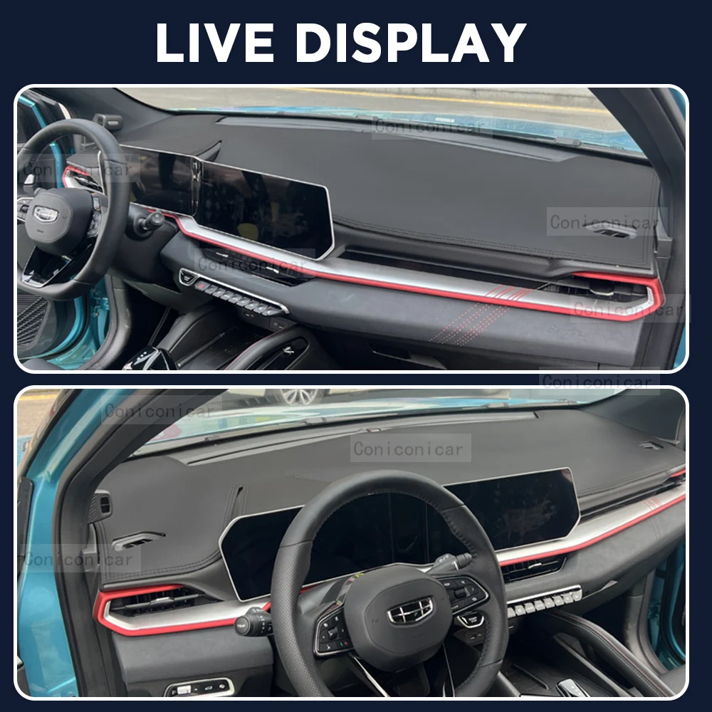 Dashboard Cover Mat Protective Pad  For GEELY NEW COOLRAY 2023 2024 Car Accessories Dash Board Sunshade Anti-UV Carpet Dashmat