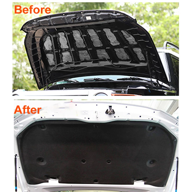 2016-2019 Heat Sound Insulation Cotton Pad for Toyota Land Cruiser 2016 2017 2018 2019 Accessories Soundproof Firewall Mat 3