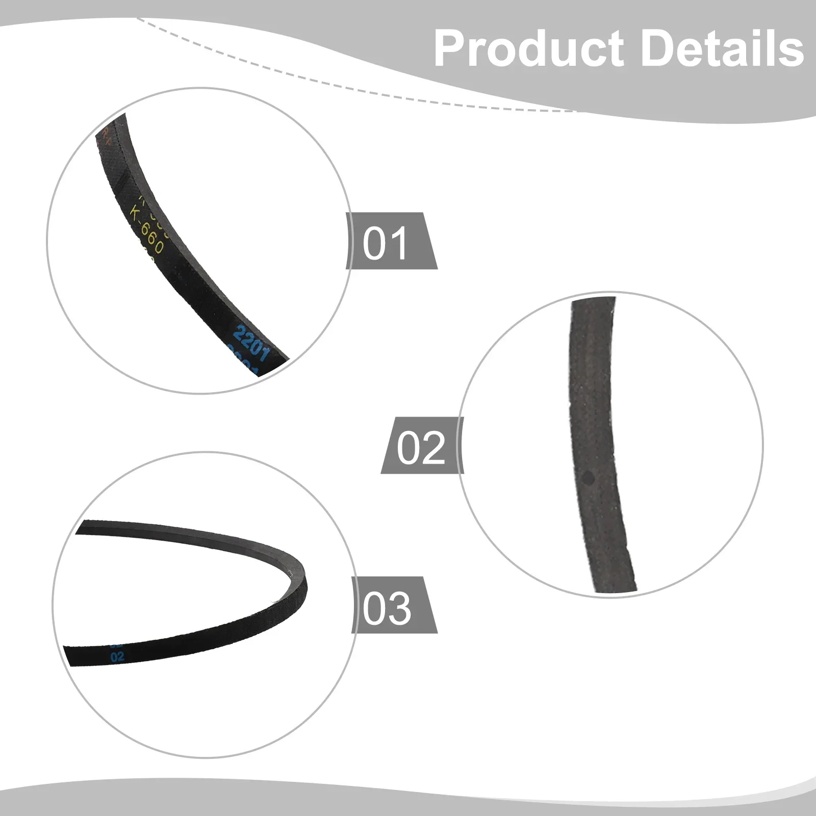 

1Pc K660 V Belt Triangle Belt Driving Belt For Drill Machine Industrial Agricultural Equipment Power Tool Accessories Rubber