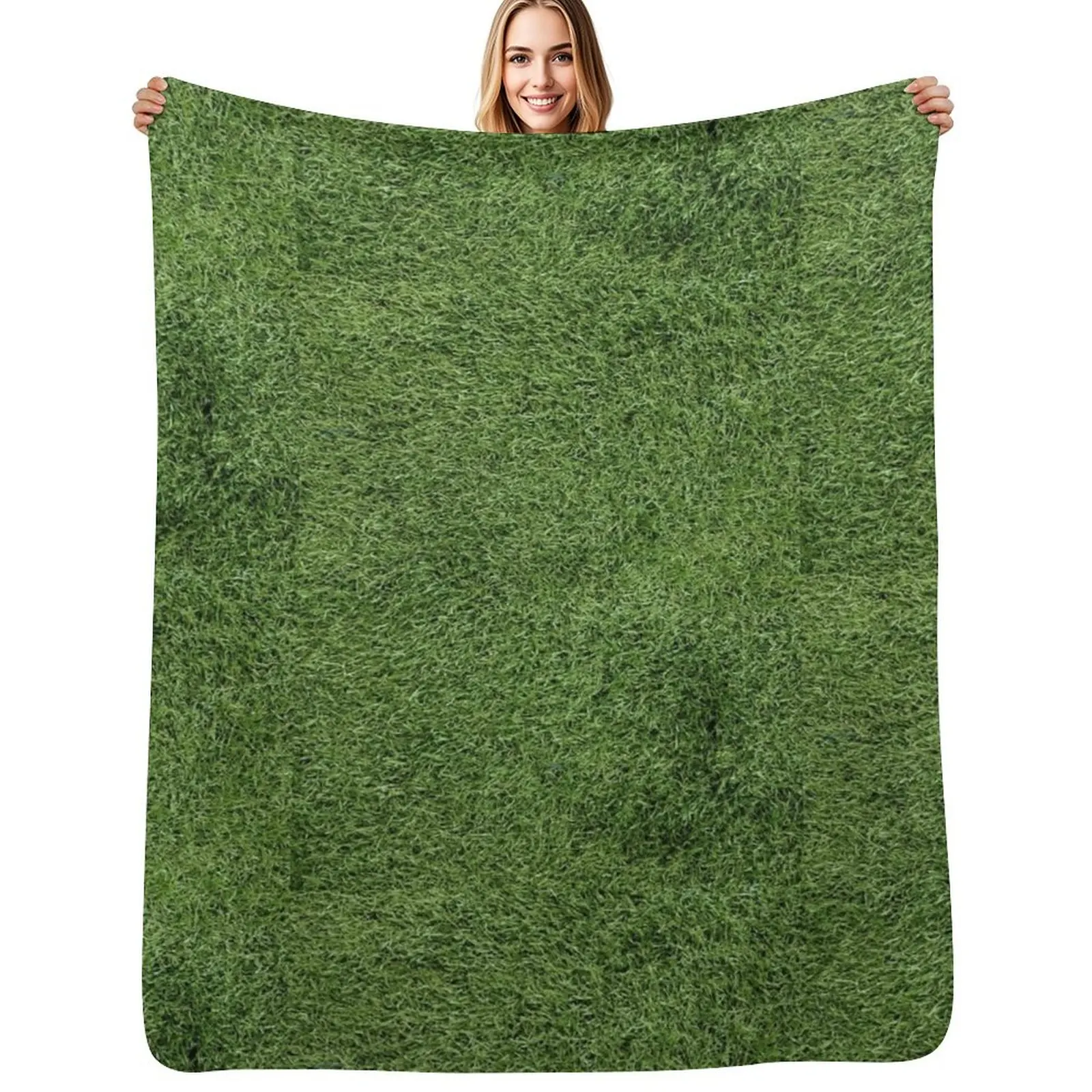 

Astroturf Lush Green Turf Grass Athletic Field Texture Throw Blanket bed plaid Bed Fashionable Plaid on the sofa Thin Blankets