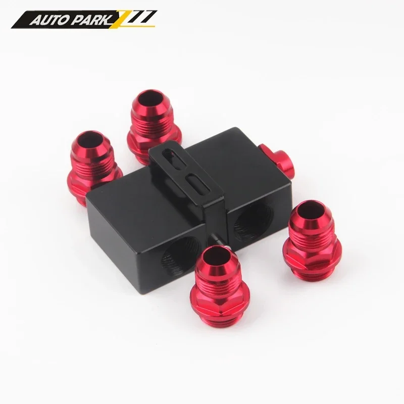 Oil Filter Sandwich Adaptor With In Line Oil Thermostat sandwich AN10 fitting Oil sender plate Adapter
