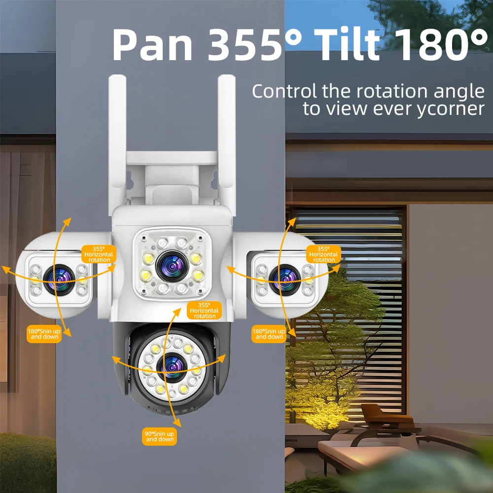 LLSEE yoosee 3 obiektywy i 3 ekrany WIFI bezprzewodowa kamera bezpieczeństwa telewizji przemysłowej 4K 12MP zewnętrzna wodoodporna sieć