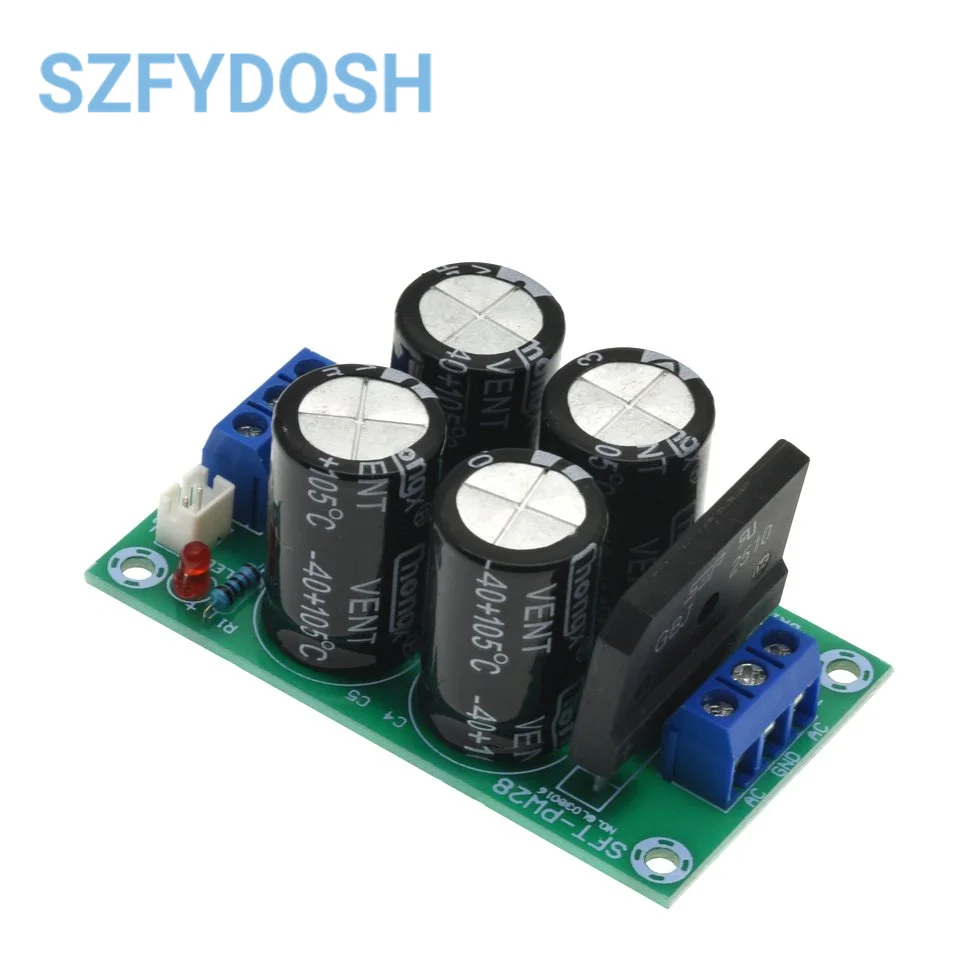 PW28 Dual Power Filter Power Amplifier Board Rectifier High Current 25A Flat Bridge Unregulated Power Supply Board DIY