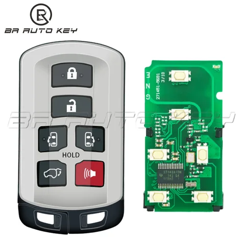 271451-5691 6-кнопочный дистанционный автомобильный брелок для Toyota Sienna 2011-2020 брелок без ключа 314,3 МГц 4D-74 чип HYQ14ADR P/N: 89904-08010