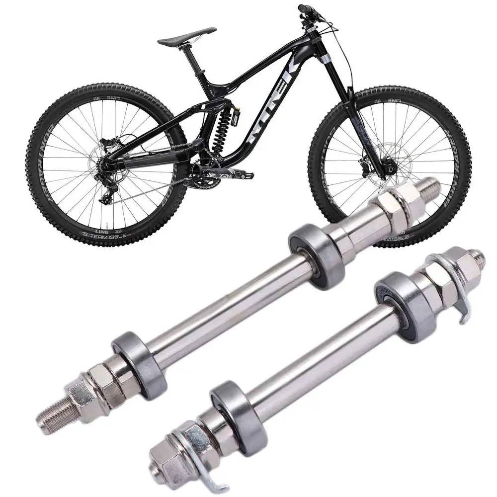 Bicycle Parts Metal BMX Mountain Bike Front Rear Axle Road Bike 6000 Bearing Bike Solid Shaft Bicycle Hub Axle Axle Lever