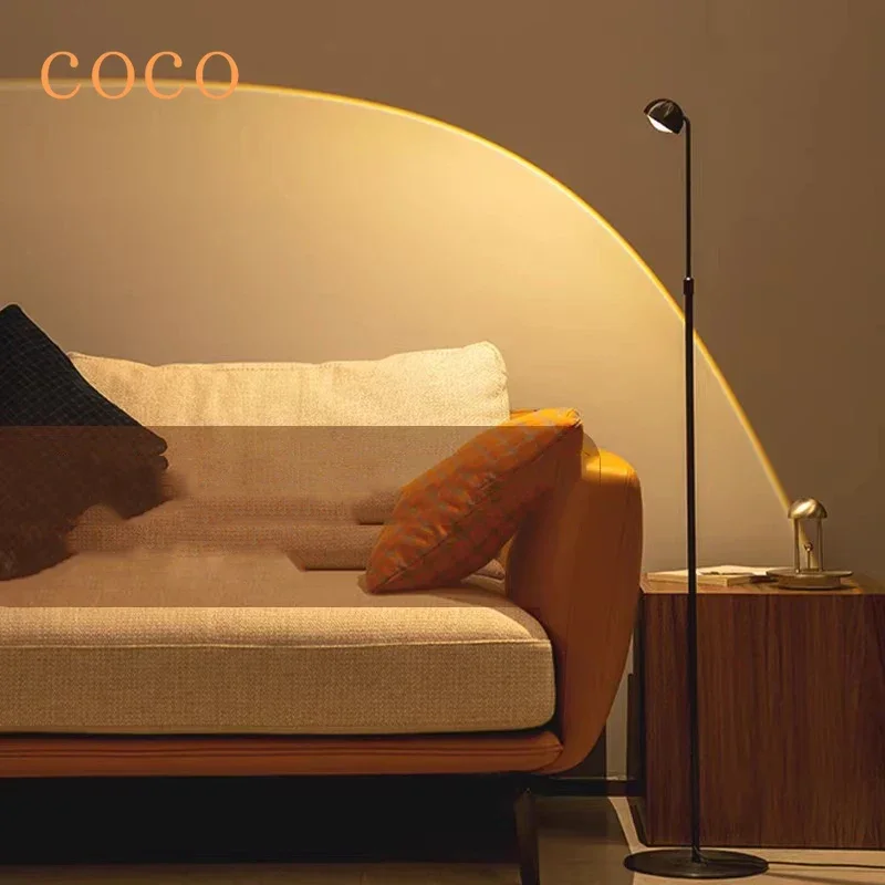 

Скандинавский простой высокий светодиодный торшер Cob, украшение для дома, стоячие светильники, регулируемая высота и угол, защита глаз, окружающее освещение