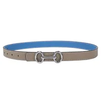 New Luxury Leather Smooth Buckle Women's Cowhide Thin Belt 2.5cm Simple and Fashionable Instagram Style Belt