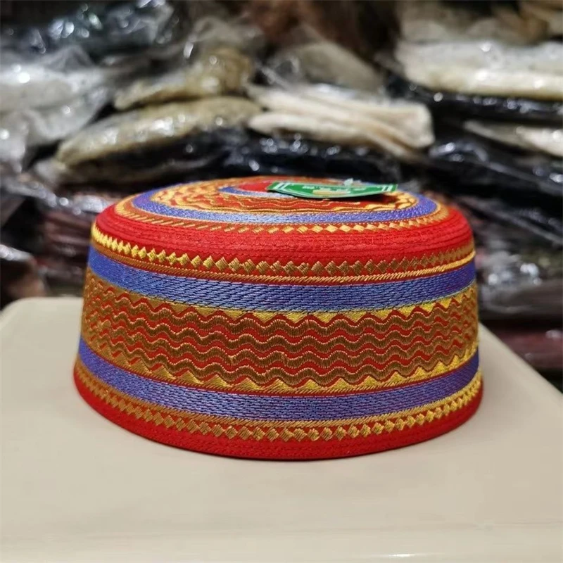 หมวกมุสลิมสำหรับผู้ชายผลิตภัณฑ์ภาษีตุรกีส่งฟรี Peci kufi kippah อิสลามซาอุดิ03109ปักงานแต่งงานฤดูร้อนเจ้าบ่าว