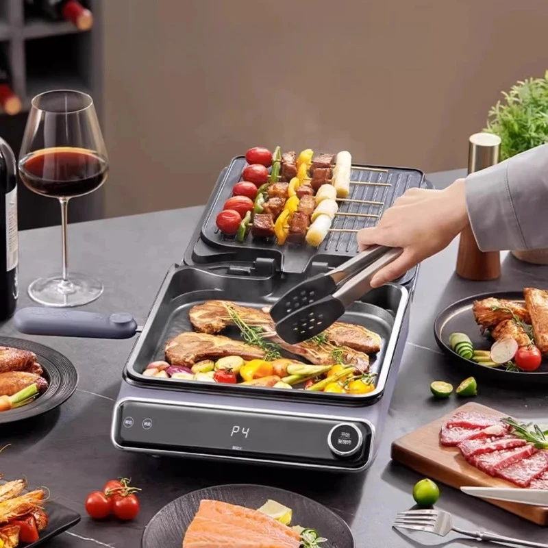 Household Electric Baking Pan Double-sided Heating Barbecue Grill Pancake Maker Frying Pan