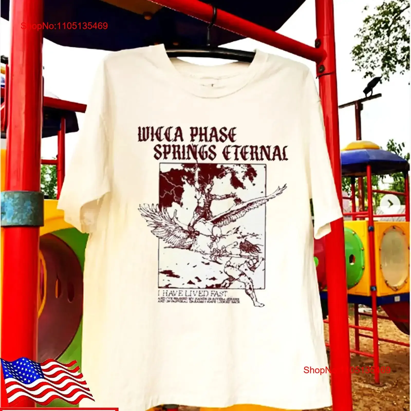 New Wicca Phase Springs Eternal T Shirt  S 5XL FL0634 vintage Washed Slightly fashion Unisex homme streetwear designer clothes