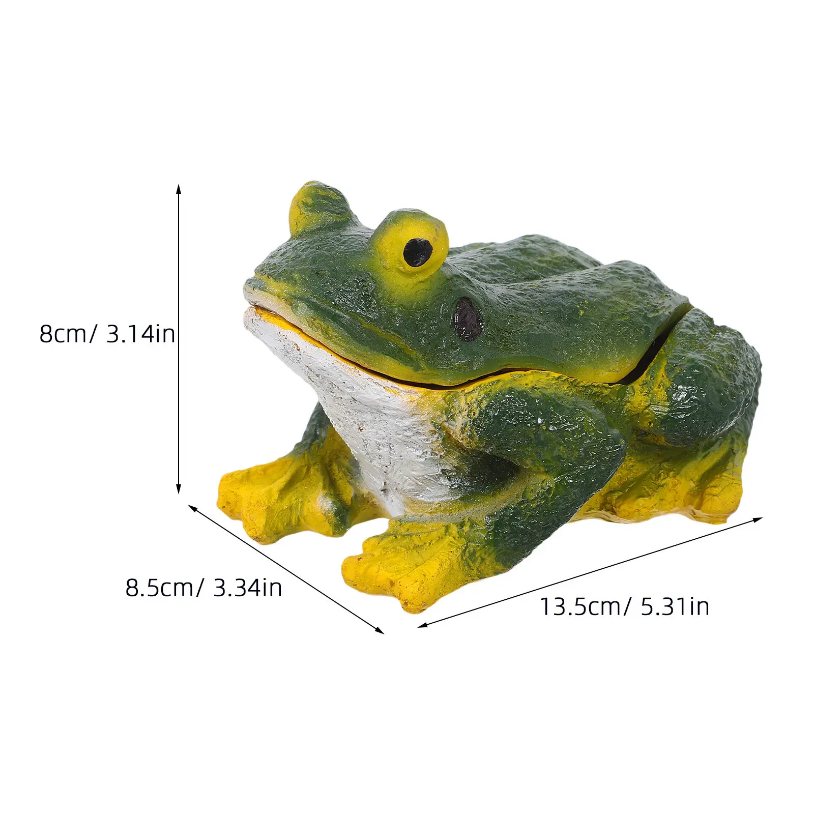 Outdoor Garden Hideaway Key Holder Resin Frog Decor Waterproof Secret Storage Box Yard Spare Key Safe Faux Geocache Containers