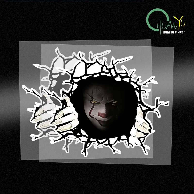 

3D Car Stickers Decoration Halloween Wall Sticker Car Accessories Spooky Skull Sticker Car Skeleton Reflective Window Decal