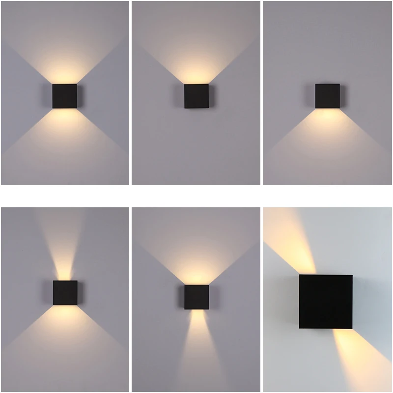 LED Wall Light Indoor Living Room Bedroom Lighting Outdoor Waterproof IP65 Garden Wall Lamp Aluminum AC90-260V
