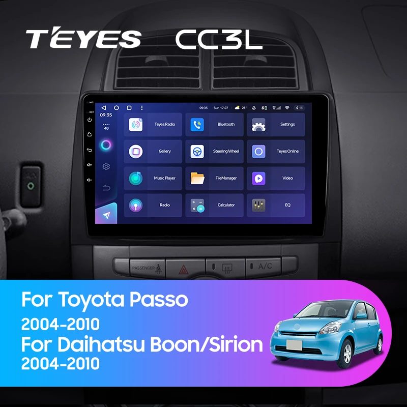 TEYES CC3L WIFI For Toyota Passo XC10 For Daihatsu Boon Sirion 2004 - 2010 Car Radio Multimedia Video Player Navigation stereo