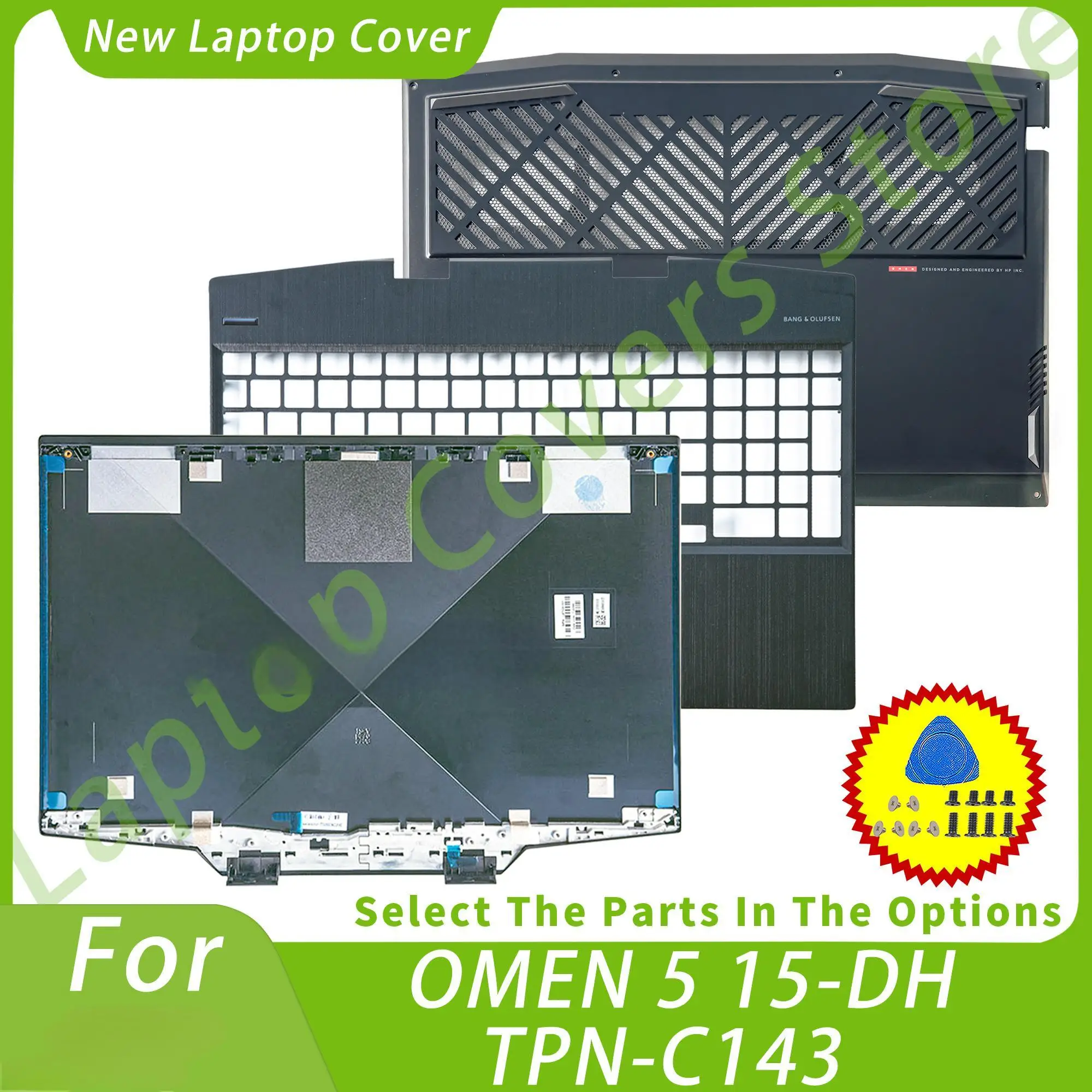 

Laptop Cover For OMEN 5 15-DH TPN-C143 LCD Back Cover Palmrest AM2JZ000430 Bottom Case New Original Parts Repair 15.6inch