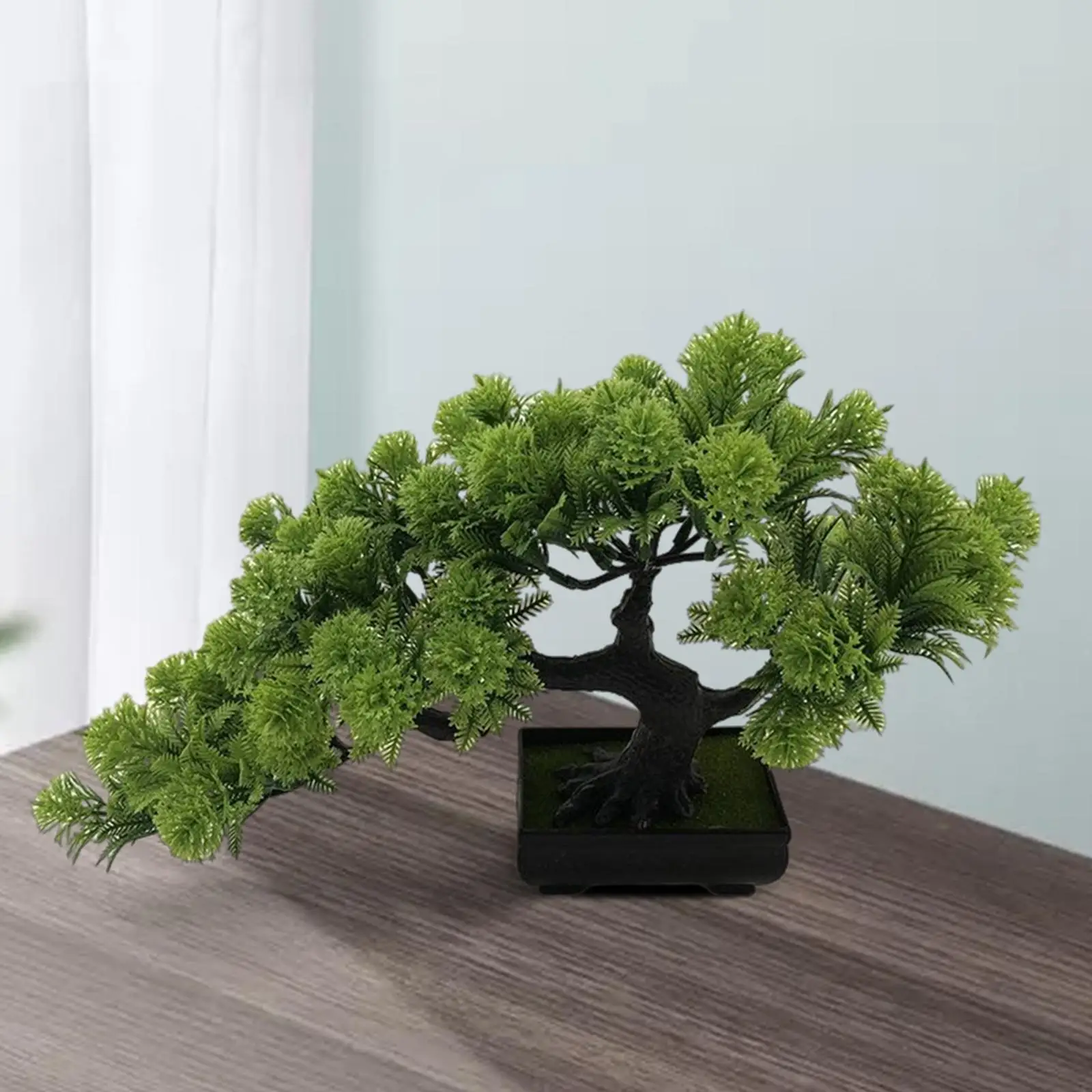 Small Artificial Bonsai Tree for Bedroom Table Living Room Bookshelf Indoor Ornaments