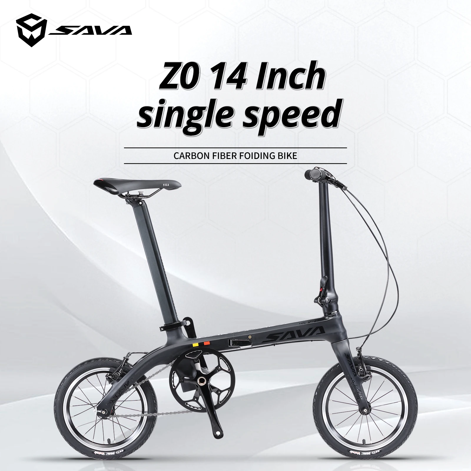 SAVA-Z0 Folding Bike For Kids And Adults, 14-Inch Mini Bike, BMX Commuter City Bike, Portable Bike