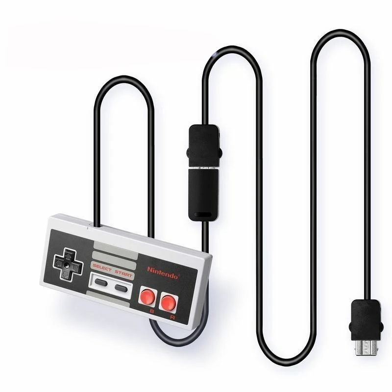 وحدة تحكم NES Classic Mini Edition مع وحدة تحكم تمديد طويلة جدًا بطول 1.8 متر