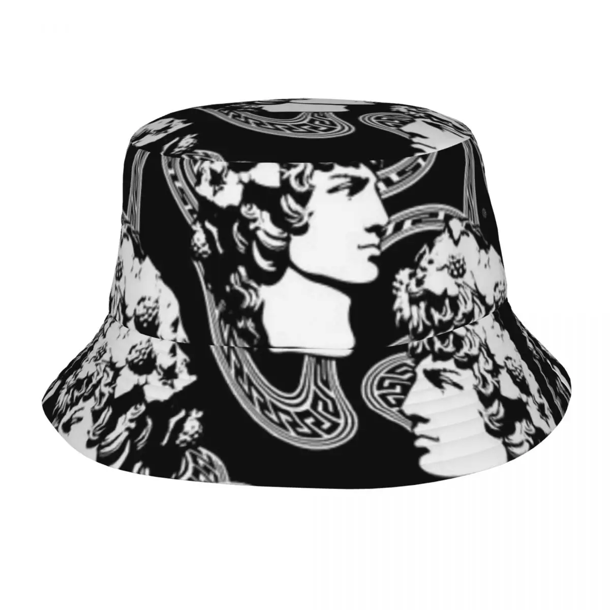 

Bucket Bob Cap Hip Hop Gorros Antinous God Pattern Panama Cap Beach Sun Fishing Hat