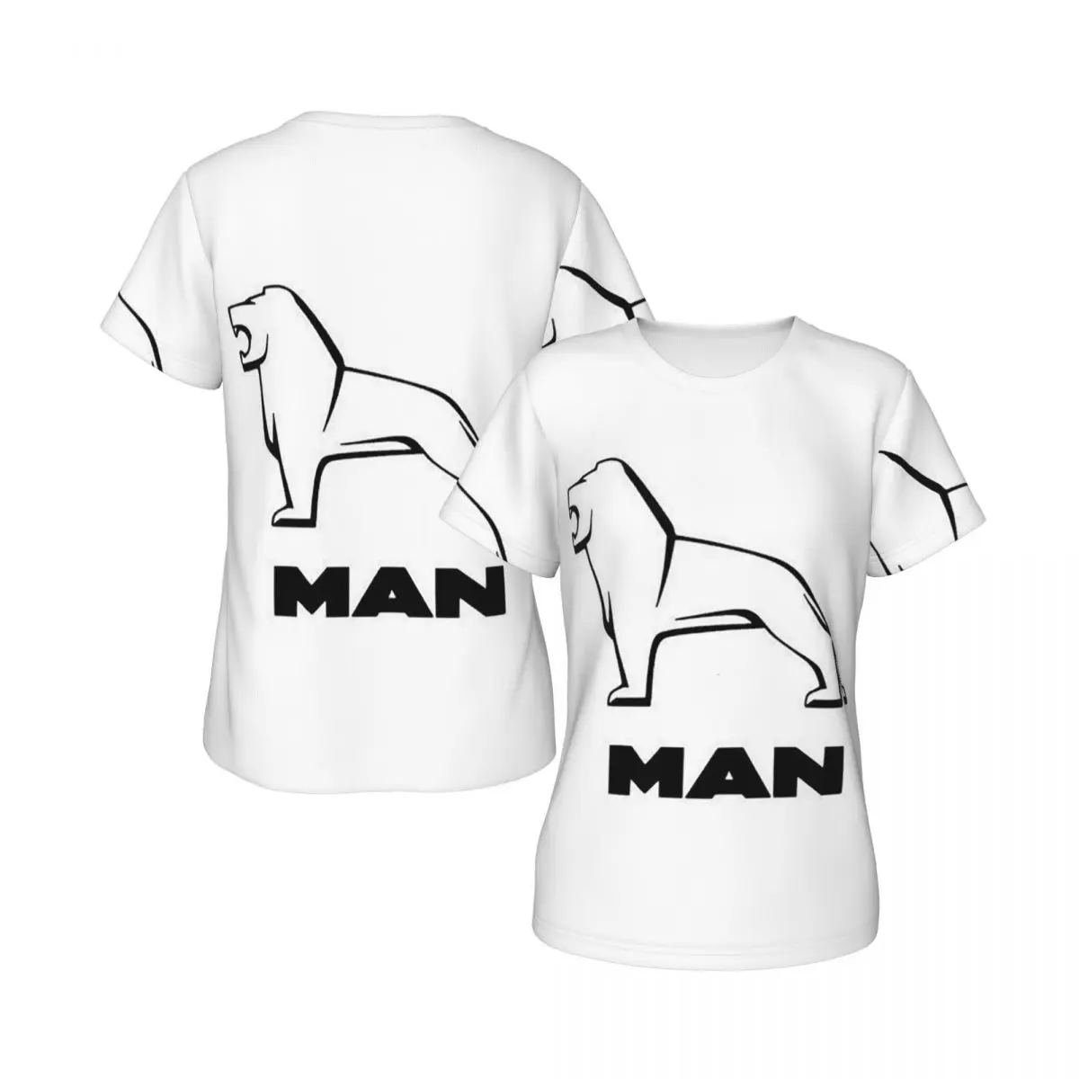 Man Truck Bus Dual-use Logo T-Shirt for Women O-Neck Streetwear T Shirts Women's Tees Short Summer Clothes Tops