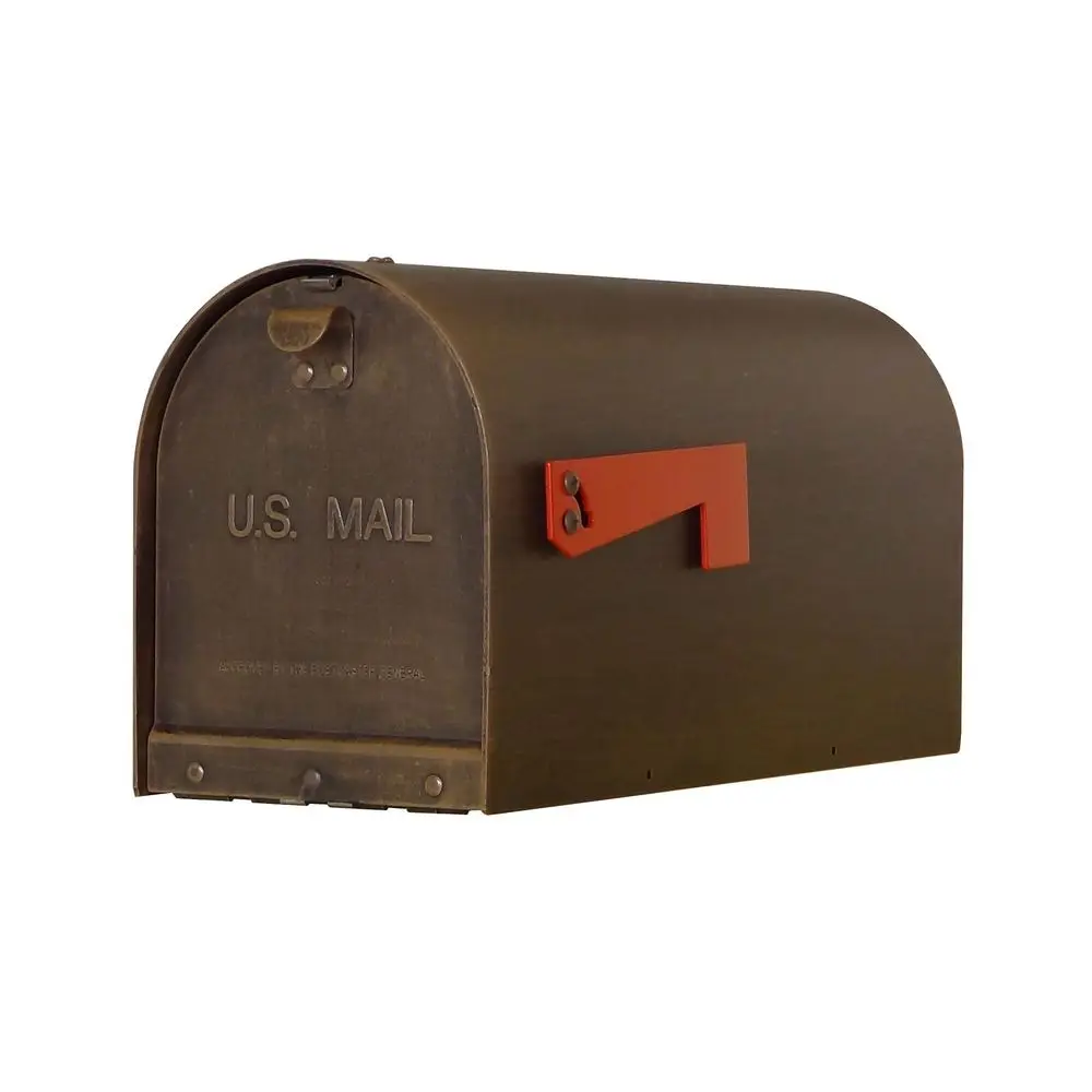 Lite Titan Aluminum Curbside Mailbox Copper Aluminum Mailbox for Post Mount SCH1016ACP