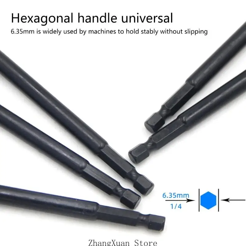 3XUF 5pcs Adaptadores destornillador extensiones llave llave hexagonal calidad para aplicaciones y