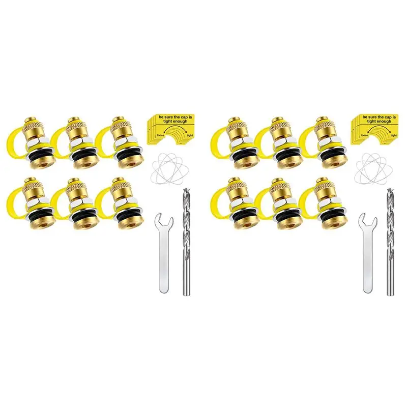 

Y42A-Fuel Gas Can Vent Caps, 12 Pack Upgrade Fuel Gas Can Vent Kit,Used For All For Gas Can Fuel Tank Water Jug Enhances Flow