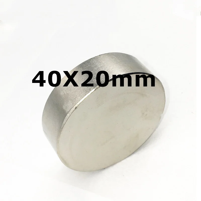 1Pcs Strong Magnet N52 40x20mm Rare Earth Neodymium Magnet Art Craft Fridge Slow Water Gas Meter Mагнит