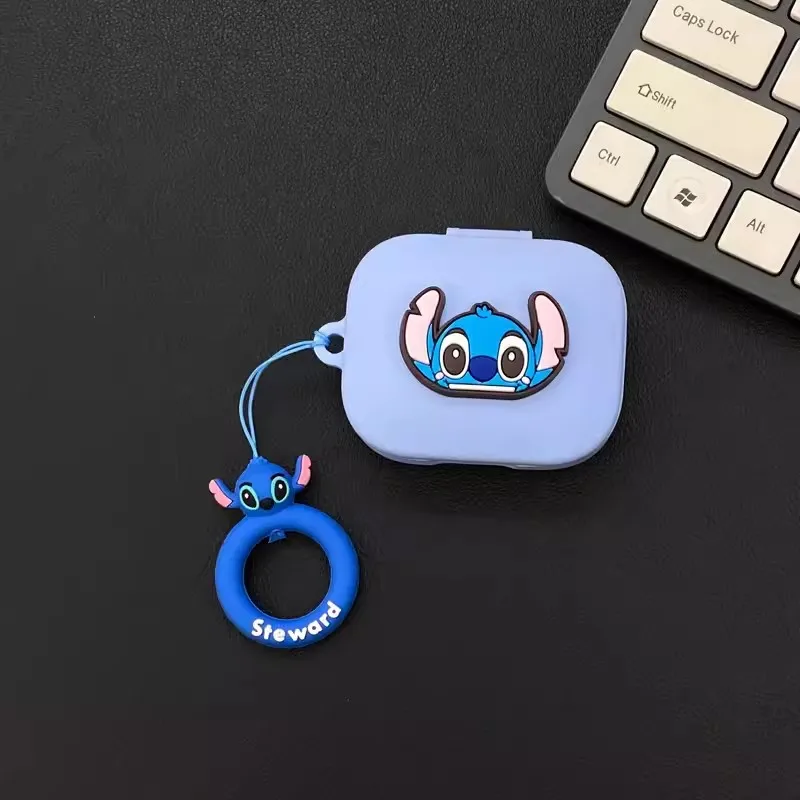 غطاء جراب سماعة أذن كرتون Miniso لسماعات Redmi Buds 5 ، سماعات أذن لاسلكية من السيليكون الناعم ، صندوق شحن ، غلاف واقي بحبل