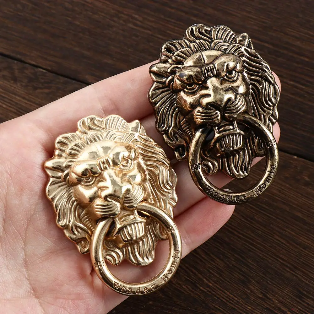 

Vintage Doorknob Handle Lion Mobile Phone Ring Bracket Full Metal Plating Retro Wind 360 Degree Rotating Mobile Phone Shell