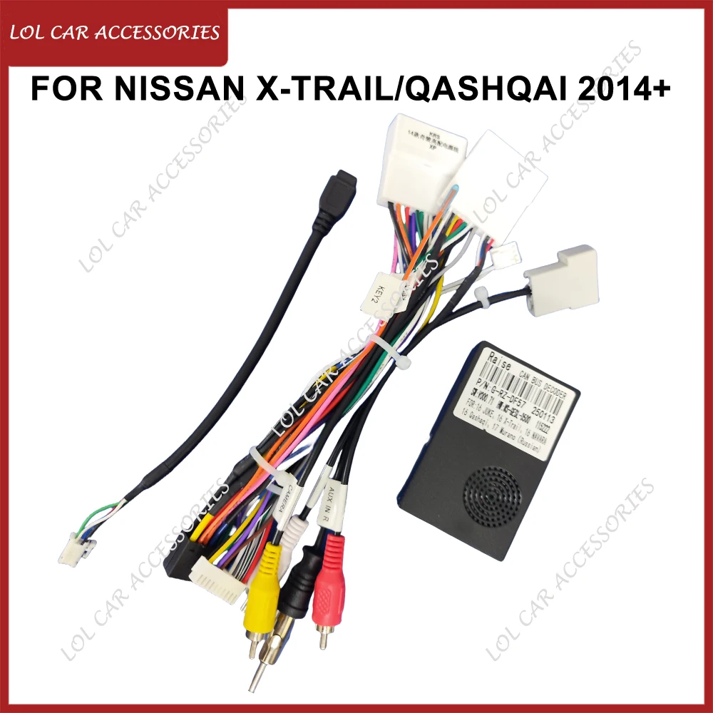 

Для NISSAN X-Trail/Qashqai/Kicks 2014+ автомобильный радиоприемник GPS MP5 Android стереоплеер кабель питания жгут проводов Canbus