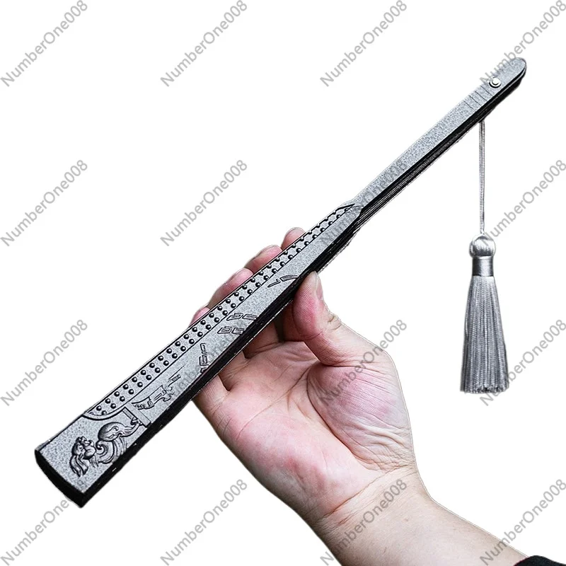 

Китайский стальной веер для тай-чи, цельнометаллический, из нержавеющей стали, складной веер для кунг-фу.