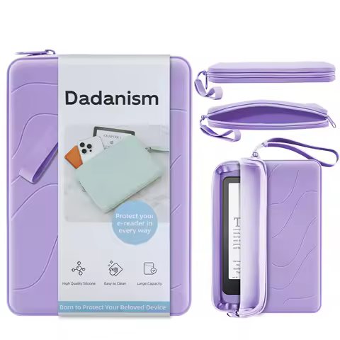 6-7 Inch Silicone Clutch for 7" Kindle Paperwhite and Kindle Colorsoft Signature Edition,6 inch K-indle,Kobo,Nook E-Reader Bag