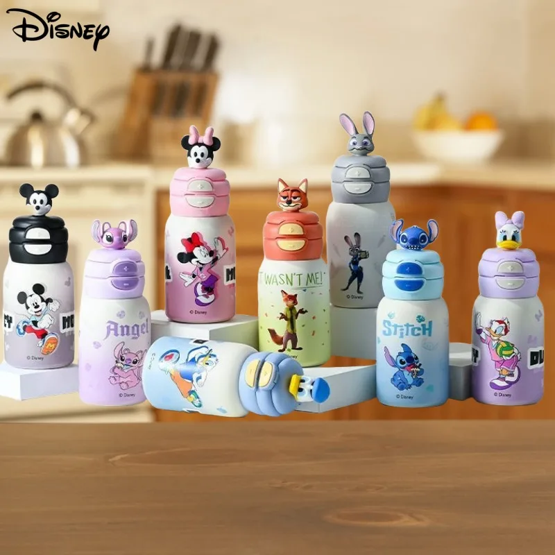 

Милый мультфильм Диснея, Ник Уайльда, Микки Стич, мужской и женский термос, кружка, студенческая мода, портативный соломенный двойной кувшин для питья