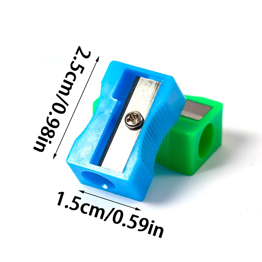 50pcs Manual Pencil Sharpener, Cute Plastic Handheld School Office Stationery for Writing Drawing Sketching Note Daily Use XJM