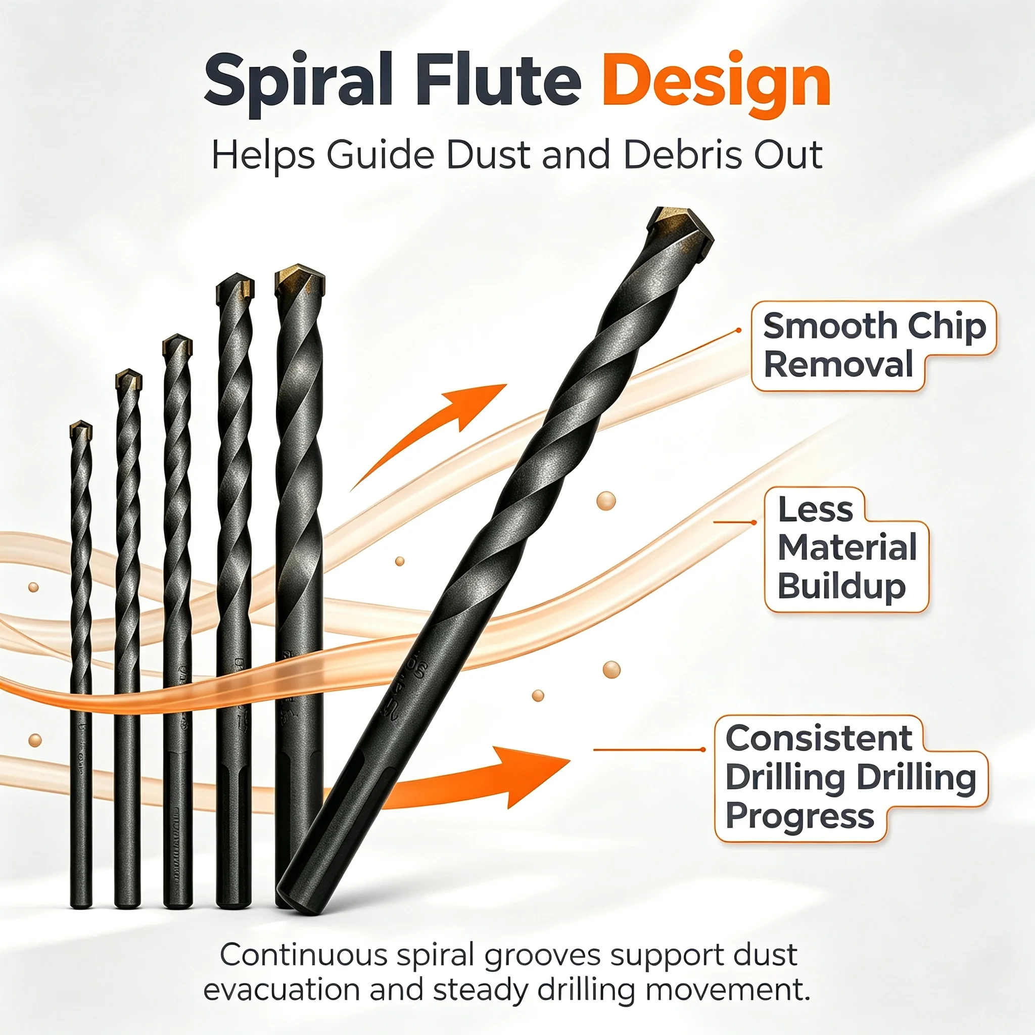 Bosch Original 5Pcs Multifunctional Impact Drill Bits Home Concrete Brick Wall Drilling Triangle Shank Masonry Bit Set