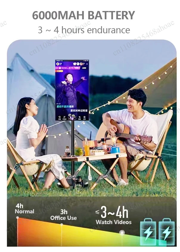 Mobile Floor Stand Smart Touchscreen TV, 21.5‑Inch Android 12 Display With Built‑in Battery For Home Learning & Daily Use